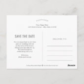 Ocean Vibes Beach Wedding Save the Date Briefkaart (Achterkant)