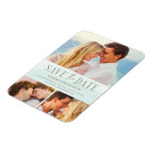 Ocean Vibes Beach Wedding Save the Date Magnet Magneet (Linkerzijde)