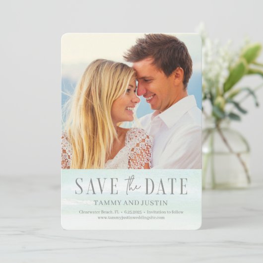 Ocean Vibes Enregistrer La Carte Date (Debout devant)