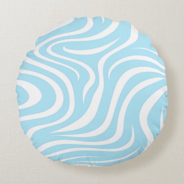 Ocean Vibes Throw Rond Kussen (Voorkant)