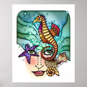 OCEAN VISIONS ZEE KUNST 16x20 POSTER