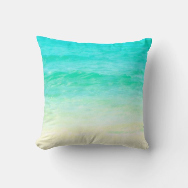 Ocean Water Aqua Pillow Kussen (Voorkant)