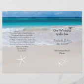 Ocean Water & Beach Sand Wedding Programme Modèle (Devant)