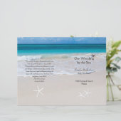 Ocean Water & Beach Sand Wedding Programme Modèle (Debout devant)