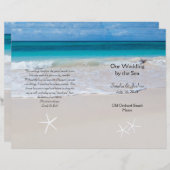 Ocean Water & Beach Sand Wedding Programme Modèle (Devant / Derrière)