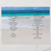 Ocean Water & Beach Sand Wedding Programme Modèle (Dos)