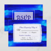 Ocean Water Blue Beachy Wedding Carte RSVP (Devant / Derrière)