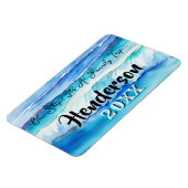Ocean Water Waves Waterverf Cruise Room Monogram Magneet (Linkerzijde)