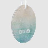 Ocean Watercolor BEACH BABY Sand Voyage Vacances (devant)