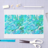 Ocean Waters golft waterverf greens ontkoppeling Tissuepapier (Craft)