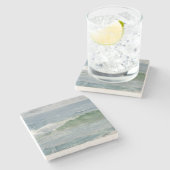 Ocean Wave Art Beach Style Onderzetter (Zijkant)