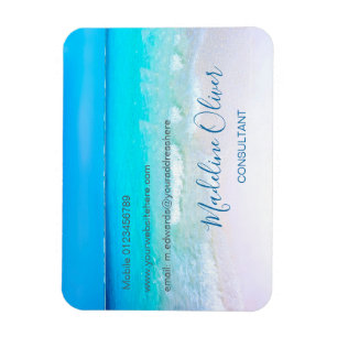 Ocean Wave Beach Blue Scene Modern Magneet