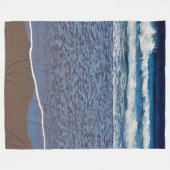 Ocean Wave Beach Shoreline Fleece Deken (Voorkant (Horizontaal))