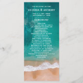 Ocean Wave, Beach Wedding Program Programma (Voorkant)