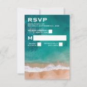 Ocean Wave, Beach Wedding RSVP Kaartje (Voorkant)
