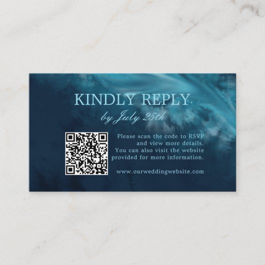 Ocean Wave bruiloft RSVP Behuizing Kaart (Voorkant)