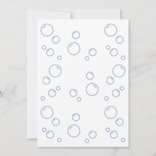 Ocean Wave Bubble Whale Kids Verjaardag Kaart (Achterkant)