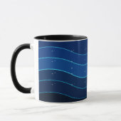 Ocean Wave Coffee Mug | Deep Blue Sea Waves (Gauche)