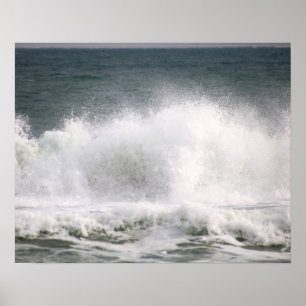 Ocean Wave Crashing Kleur 16x20 Poster