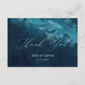 Ocean Wave Custom Wedding Bedankt Enclosure Kaart (Voorkant)