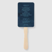 Ocean Wave Custom Wedding Hand Fan Program Handwaaier (Achterkant)