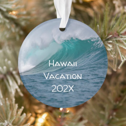 Ocean Wave Foto Keepsake Kerstversiering Ornament (Boom)