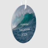 Ocean Wave Foto Keepsake Kerstversiering Ornament (voorkant)