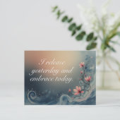 Ocean Wave Inspirational Calming Message Briefkaart (Staand voorkant)