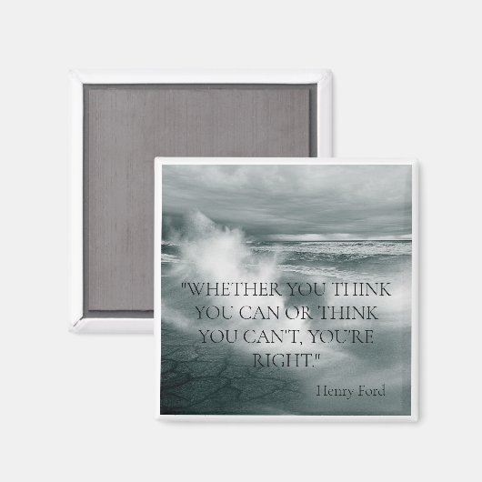 "OCEAN WAVE" INSPIREREND QUOTE HENRY FORD FRIDGE MAGNEET (Voorkant / Achterkant)