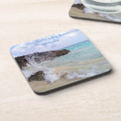 Ocean Wave John Smith's Bay Beach Bermuda Bier Onderzetter (Linkerzijde)