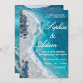 Ocean Wave Luxury Invitation (Devant / Derrière)