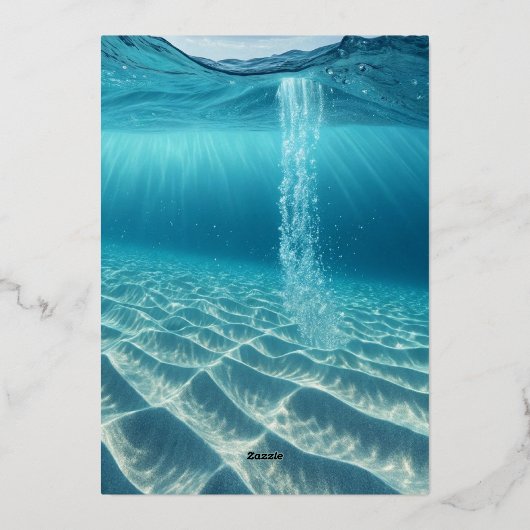 Ocean Wave Luxury Invitation (Verso)