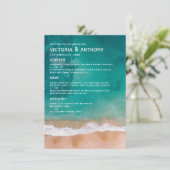 Ocean Wave, Menu Mariage Plage (Debout devant)