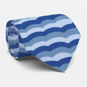 Ocean Wave Nautical Theme Blue Stropdas (Opgerold)