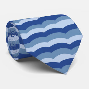Ocean Wave Nautical Theme Blue Stropdas