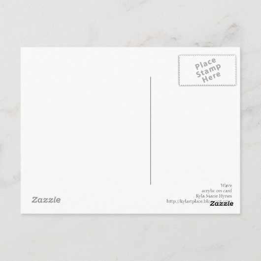 Ocean Wave Painted Briefkaart (Achterkant)