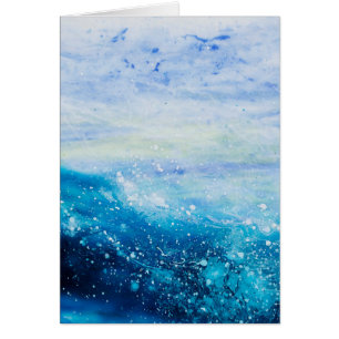 Ocean wave painting, sea foam