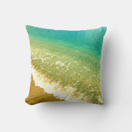 Ocean Wave Seafoam Green Pillow Kussen