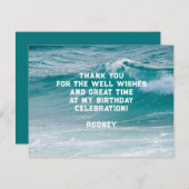 Ocean Wave Son Merci d'anniversaire (Devant / Derrière)