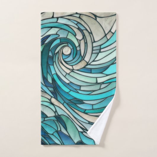 Ocean Wave Spiraal Mozaïek Bad Handdoek (Handdoek)
