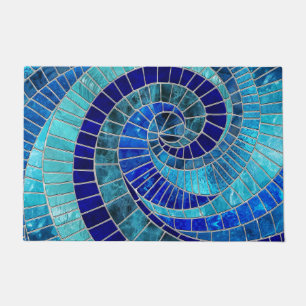 Ocean Wave Spiral mozaïek kunst Deurmat