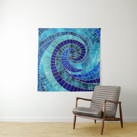 Ocean Wave Spiral mozaïek kunst Wandkleed (In situ)