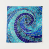 Ocean Wave Spiral mozaïek kunst Wandkleed (Voorkant)