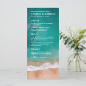 Ocean Wave, Strand Bruiloft Menu (Staand voorkant)