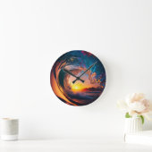 Ocean Wave Sunset Ronde Klok (Huis)