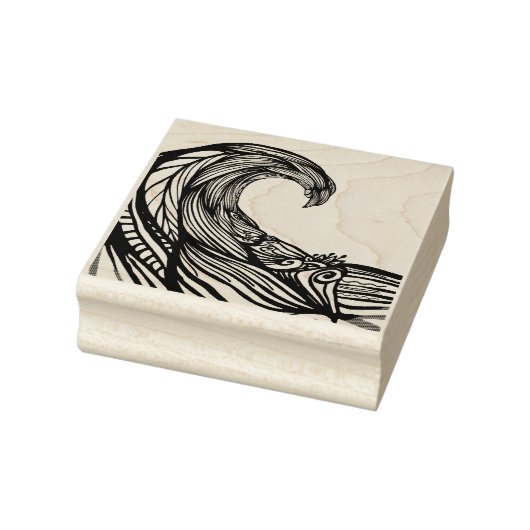 Ocean wave tekening 	rubberstempel (Stempel)