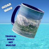 Ocean Wave Tropical Beach Art Mok Cup