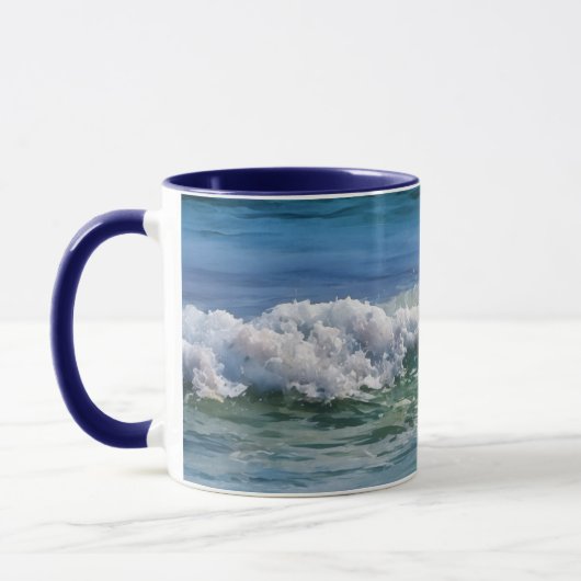 Ocean Wave Tropical Beach Art Mug Cup (Gauche)
