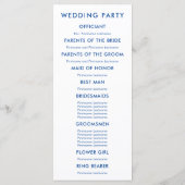 Ocean Wave Waterverf Trouwprogramma voor Ceremony Programma (Achterkant)