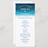 Ocean Wave Waterverf Trouwprogramma voor Ceremony Programma (Voorkant / Achterkant)